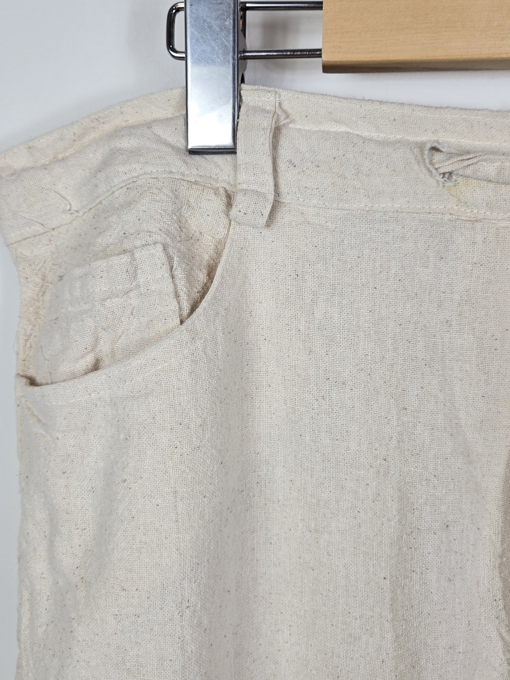 Casual Womens XL Cream Pants Drawstring Wide Leg 100% Cotton Beachy Euro Summer - Picture 4 of 9